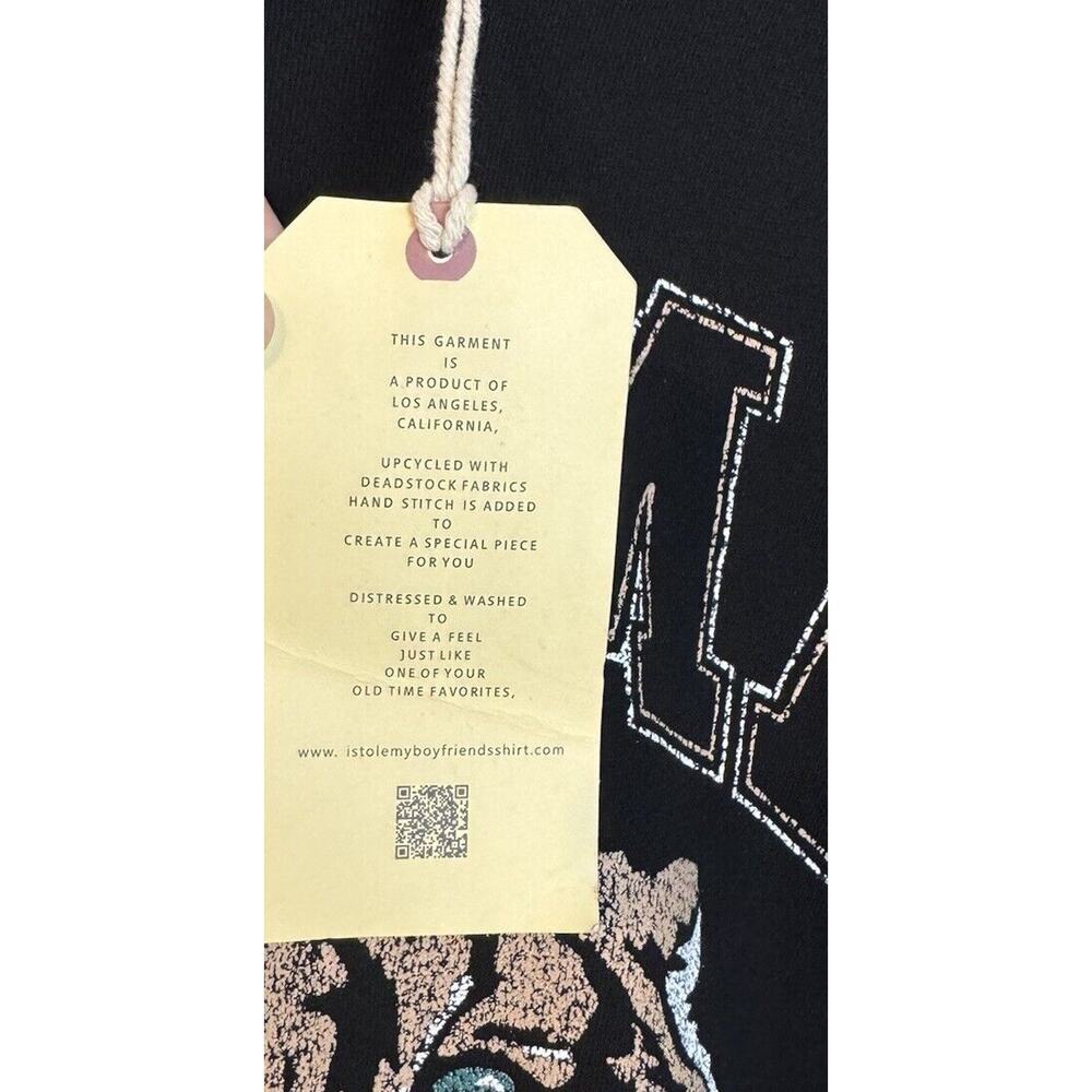 I Stole My Boyfriends Shirt Black Tiger Mama Sweatshirt XL Distressed USA Made - Picture 8 of 9
